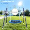 JYGOPLA Heavy Duty 500lbs Saucer Swing Set - Outdoor Metal Frame Playground Equipment for Backyard, Includes 45'' Tree Swing & Adjustable Steel Stand - Kids/Toddlers Age 3-12 view 3