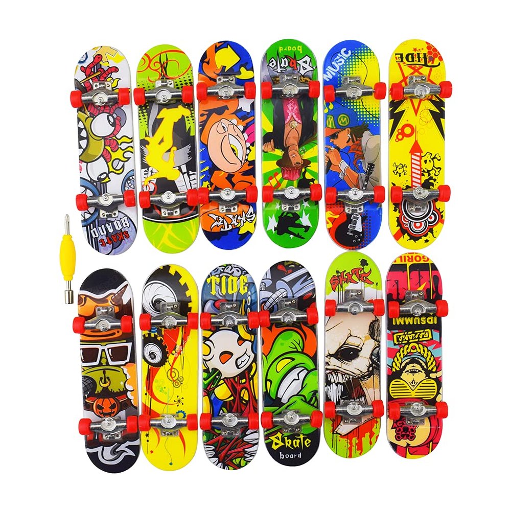 Sea Jump 12PCS Finger Scooter, Intellectual Toys, Creative Fingertip Alloy Finger Sports Toys, Novelty Gifts