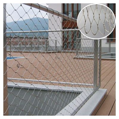 GZHENH Rope Net Decorative Fishing Nets, Wall Decoration Net Stainless Steel Rope Net Durable Bearing High Altitude Fall Protection Balcony Protection Net (Color : Silver, Size : 3x5m)