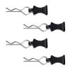 AIMROCK RC Body Clips R Pins 30-Degree Angle RC Clips with Pull Tabs for 1/10 1/12 Traxxas Arrma Axial Losi HPI RC Car Crawler Truck Buggy (Black) view 1