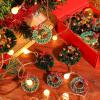 18 Pieces Dollhouse Miniature Christmas Wreath - Holiday Festival Decorations, Hanging Farmhouse Xmas Tree Decor, Mini Wreaths for Dollhouse Accessories view 4