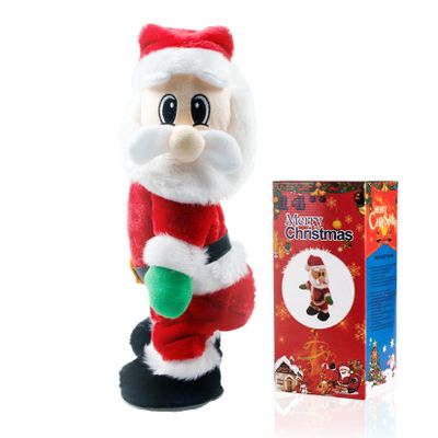 Gfilay Dancing Santa Claus, 14" Santa Doll Animated Christmas Toys Singing Spanish Song Xmas Santa Toys for Kids