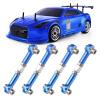 VGEBY Steering Linkage Rod, 4Pcs RC Car Metal Linkage Arm Aluminum Alloy RC Upgrade Parts Fit for 94122 1/10 Car(Blue) Car Model Accessory view 2