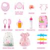 BNUZEIYI Baby Accessories - Feeding and Caring Set With Bottles, Diaper, Changing Mat, Clothes for 14-16 Inch Dolls, 18 Inch Pretend Play Set for Girls Gift view 4