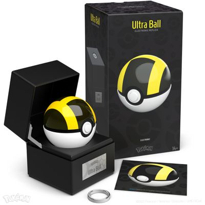 The Wand Company Original Pok Ball Authentic Replica - Realistic, Electronic, Die-Cast Pok Ball with Display Case Light Features Officially Licensed by Pokmon