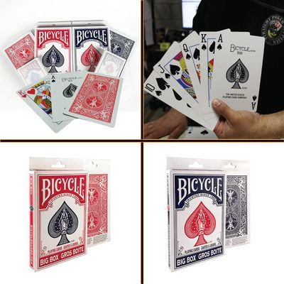 Bicycle Playing Cards Big Box Oversized Giant Jumbo Decks Size 7 Inches | Pack of 2 Great for Magic Tricks, Kids Seniors and Anyone who Loves to Have Fun!