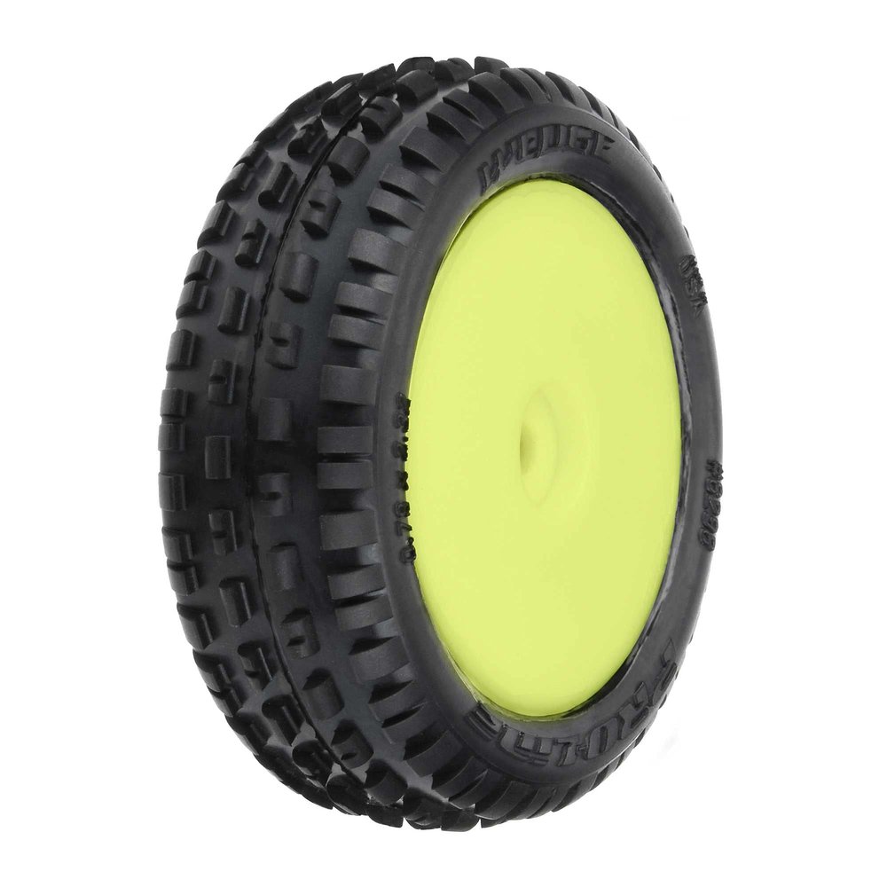 Pro-Line Racing Wedge Carpet Tires MTD Yellow Mini-B Front PRO829812 RC Tire