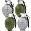 Liberty Imports 4 Pack Kids Toy Military Army Pretend Play Plastic Hand Grenades with Realistic Sound Effects view 1