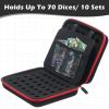 Aoriher 1 Pcs Dice Case with Removable Slotted Tray for Storage Game Storage Case Dice Holder Holds up to 70/10 Sets (Red) view 2