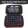 Aoriher 1 Pcs Dice Case with Removable Slotted Tray for Storage Game Storage Case Dice Holder Holds up to 70/10 Sets (Red) view 3