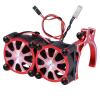 AIMROCK Aluminum 36mm-40mm RC Motor Heatsink w/Double Cooling Fans for 1/10 TRX4 SCX10 RC Crawler (Red) view 1