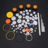 78pcs Plastic Gears Kit, Plastic Gears Set, Plastic Gears with DIY Set Accessories, Plastic Gears Pulley Belt Worm Rack Kits with Plastic, Gear Set Shaft Belt view 2