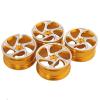 LAFEINA Aluminum Alloy Wheel Rim for 1:10 RC Drift On-Road Racing Touring Car HSP Redcat HPI Himoto Kyosho Sakura Tamiya (D Gold) view 2