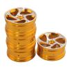 LAFEINA Aluminum Alloy Wheel Rim for 1:10 RC Drift On-Road Racing Touring Car HSP Redcat HPI Himoto Kyosho Sakura Tamiya (D Gold) view 4