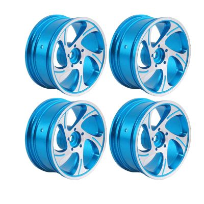 LAFEINA Aluminum Alloy Wheel Rim for 1:10 RC Drift On-Road Racing Touring Car HSP Redcat HPI Himoto Kyosho Sakura Tamiya (D Blue)