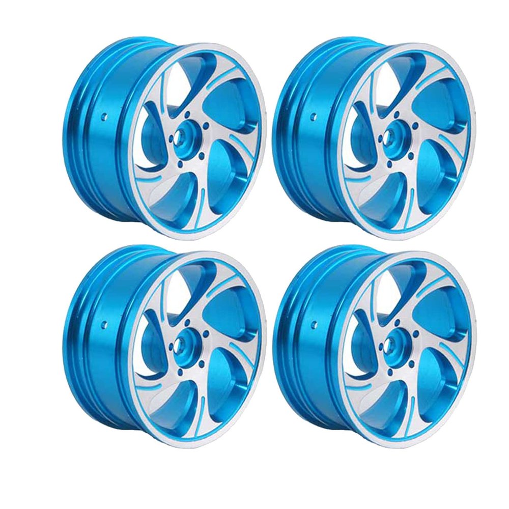 LAFEINA Aluminum Alloy Wheel Rim for 1:10 RC Drift On-Road Racing Touring Car HSP Redcat HPI Himoto Kyosho Sakura Tamiya (D Blue)