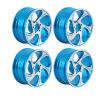 LAFEINA Aluminum Alloy Wheel Rim for 1:10 RC Drift On-Road Racing Touring Car HSP Redcat HPI Himoto Kyosho Sakura Tamiya (D Blue) view 1