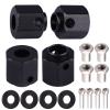 AIMROCK Aluminum Thickened 12mm Hex Wheel Hubs Adapters w/Spacers for 1/10 TRX-4 TRX-6 RC Crawler (Black, 11mm) view 1