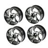 LAFEINA Aluminum Alloy Wheel Rim for 1:10 RC Drift On-Road Racing Touring Car HSP Redcat HPI Himoto Kyosho Sakura Tamiya (D Black) view 2
