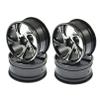 LAFEINA Aluminum Alloy Wheel Rim for 1:10 RC Drift On-Road Racing Touring Car HSP Redcat HPI Himoto Kyosho Sakura Tamiya (D Black) view 4