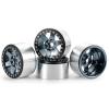 RC-Hub 4Pcs 2.2" Beadlock Wheels Rims Extended Width 35mm for 1/10 Axial Wraith 90048 RR10 RC Crawler Car (Titanium+Black) view 3