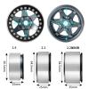 RC-Hub 4Pcs 2.2" Beadlock Wheels Rims Extended Width 35mm for 1/10 Axial Wraith 90048 RR10 RC Crawler Car (Titanium+Black) view 4