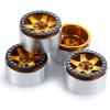 RC-Hub 4Pcs 2.2" Beadlock Wheels Rims Extended Width 35mm for 1/10 Axial Wraith 90048 RR10 RC Crawler Car (Yellow+Black) view 3