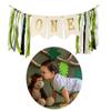 Birthday Decoration for Baby 1st Birthday High Chair Banner Theme Party Supplies Photo Props Gift for Baby Girls Boys (Green) view 4