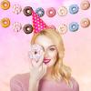 Chinco 4 Pcs Donut Birthday Party Banners Donut Decorations Doughnut Grow Party Supplies Hanging Swirl Paper Cutouts Garland Kit for Birthday Baby Shower Gender Reveal Christmas New Year Favors view 3