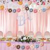 Chinco 4 Pcs Donut Birthday Party Banners Donut Decorations Doughnut Grow Party Supplies Hanging Swirl Paper Cutouts Garland Kit for Birthday Baby Shower Gender Reveal Christmas New Year Favors view 4