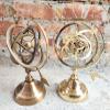 Brown Antique & Golden Polish 2 Piece Brass Celestial Globe Large Size 12 inch Armillary Globe Showpiece Handmade Brass Armillary Sphere Map Atlas Nautical Decor Brass Decor view 1