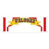 Pack of 12 Red and Yellow Circus Carnival 'Welcome' Banners with Grommets 5' view 1