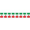 Club Pack of 12 Red and Green Outdoor Mexican Flag Banner Hanging Party Decor 60' view 1