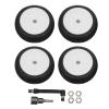 4Pcs RC Front Rear Rims and Tires Wear- 17mm Hex RC Wheels for 1/8 RC Off Road Car RC Tyres(white) Model Car Accessories view 2