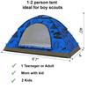 KidzAdventure 2 in 1 Kids Tent for Camping/Kids Play Tent| Backpacking Tent for Kids |Easy Set UP |Blue Adventure Theme Camping Tent view 2