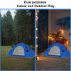 KidzAdventure 2 in 1 Kids Tent for Camping/Kids Play Tent| Backpacking Tent for Kids |Easy Set UP |Blue Adventure Theme Camping Tent view 3