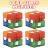 ArtCreativity Flip Cubes for Kids, Set of 4, Fidgeting Cubes for Fun and Relaxation, Stress Relief Toys for Kids and Adults, Portable Fidget Cube Set, Party Favors and Stocking Stuffers view 2