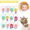 CHRIMISS 102Pcs Mermaid Party Favors Mermaid Bags Mermaid Slap Bracelets Rings Keychain Mermaid Hair Rings Temporary Tattoos Stickers for Kids Birthday Party Supplies Mermaid Goodie Bag Fillers view 3