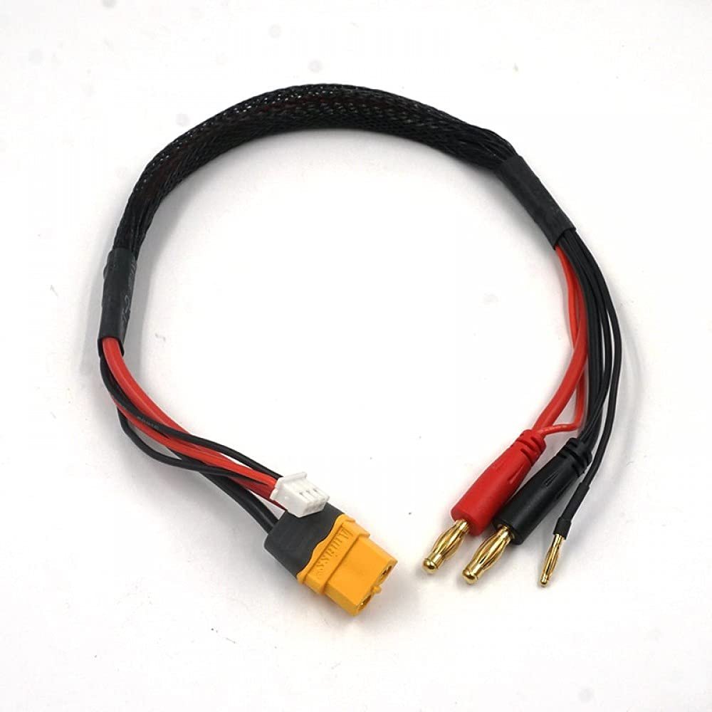 Yeah Racing WPT-0150 XT60 Charge Cable w/ 4mm Plugs 35cm