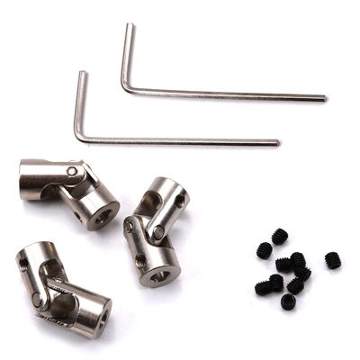 Jutagoss Universal Joint Shaft Coupling Rotatable Universal Steering Shaft U Joint Coupler for RC Robot Boat Car 4mm to 4mm 3Pcs