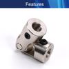 Jutagoss Universal Joint Shaft Coupling Rotatable Universal Steering Shaft U Joint Coupler for RC Robot Boat Car 4mm to 4mm 3Pcs view 3