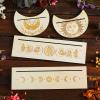 Blulu Wooden Tarot Card Stand Holder, 4 Pcs Moon Phase Altar Stand, Moon Shape Rectangle Card Display for Lenormand Oracle, Witch Divination Tools(Elegant Style) view 1