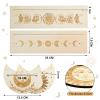 Blulu Wooden Tarot Card Stand Holder, 4 Pcs Moon Phase Altar Stand, Moon Shape Rectangle Card Display for Lenormand Oracle, Witch Divination Tools(Elegant Style) view 2