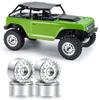 RC-Hub 4Pcs 1.0" Micro Beadlock Wheels 1.0 Wheel Rims for 1/24 Axial SCX24 90081 AXI00001 AXI00002 RC Crawler Car Silver view 1