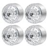 RC-Hub 4Pcs 1.0" Micro Beadlock Wheels 1.0 Wheel Rims for 1/24 Axial SCX24 90081 AXI00001 AXI00002 RC Crawler Car Silver view 2