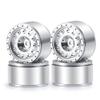RC-Hub 4Pcs 1.0" Micro Beadlock Wheels 1.0 Wheel Rims for 1/24 Axial SCX24 90081 AXI00001 AXI00002 RC Crawler Car Silver view 3
