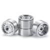 RC-Hub 4Pcs 1.0" Micro Beadlock Wheels 1.0 Wheel Rims for 1/24 Axial SCX24 90081 AXI00001 AXI00002 RC Crawler Car Silver view 4