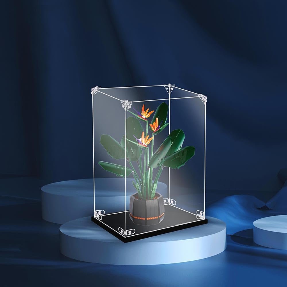 Acrylic Display case with Screw for Bird of Paradise 10289 (Model Set is not Included) (No Background)