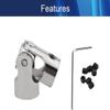Jutagoss Universal Joint Shaft Coupling Rotatable Universal Steering Shaft U Joint Coupler for RC Robot Boat Car 3mm to 4mm 5Pcs view 4
