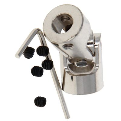 Jutagoss Universal Joint Shaft Coupling Rotatable Universal Steering Shaft U Joint Coupler for RC Robot Boat Car 8mm to 10mm 2Pcs